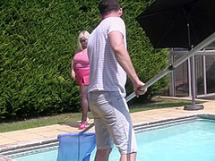 Lacey Starr - The Poolboy Hard At Work