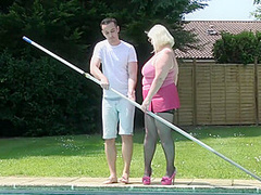 Lacey Starr - The Poolboy Hard At Work
