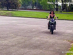 I Learn To Drive A Motorcycle While My Teacher Controls My Lush Until I Cum