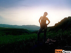 Tiffany Walks Naked On The Hills And Rocks And Gets Fucked In Nature