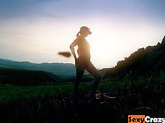 Tiffany Walks Naked On The Hills And Rocks And Gets Fucked In Nature