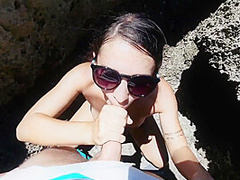 Walking With Sexy Friend Finished With Quick Fuck In Tight Pussy And Facial Cumshot With Brian Rush