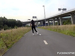 Easy Babe On Skates Fucks For Pennies Outdoor - Steve Q