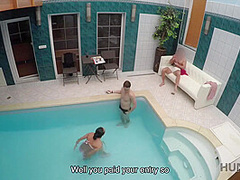 Hottie Wants To Have Fun In The Pool So Why Pleases Owner