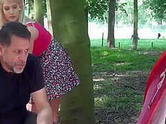 Picnic Turns Into Slutty Group Sex For Dad And His Girl With Candee Licious, Philippe Soine And Aria Logan
