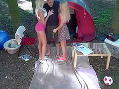 Picnic Turns Into Slutty Group Sex For Dad And His Girl With Candee Licious, Philippe Soine And Aria Logan