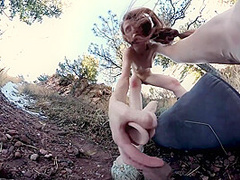Freckledred 131 Rough 2 Dicks In One Chick Outdoors Alone - Outdoor