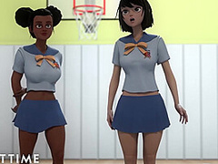 ADULT TIME - Big Titty Hentai Gym Teacher Shows The Class How To Give Head