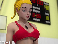 ADULT TIME - Big Titty Hentai Gym Teacher Shows The Class How To Give Head