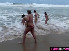 Big Breasts In A Crowd Of Naked Lesbians Staged An Group Sex In The