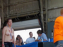 All Kinds Of Body Types In This Wild Wet Tshirt Contest At An Iowa Biker Rall