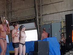 All Kinds Of Body Types In This Wild Wet Tshirt Contest At An Iowa Biker Rall
