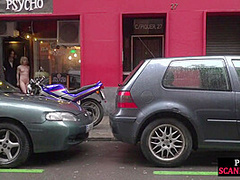 BDSM slut publicly fucked in bar in front of voyeurs