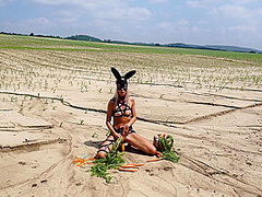 Jana Volkova In Horny Bunny And Her Carrots Hd