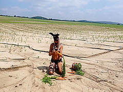 Jana Volkova In Horny Bunny And Her Carrots Hd