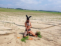 Jana Volkova In Horny Bunny And Her Carrots Hd