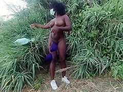 Ebony Babe With Big Tits Gets Public Creampie - Bwc Pov