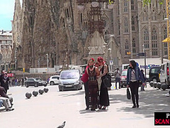 BDSM sub instructed to walk in lingerie outdoors in public