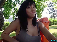 Choky Ice, Thomas Hyka And Daria Zemskaya - Grinds Big Cock With Shaved Pussy Outdoors
