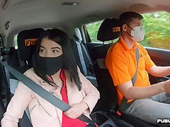 European student driver publicly fucking her instructor