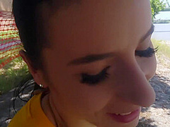 Got Almost Caught By Sucking The Dick In A Public Park With Nelly Kent