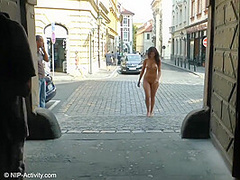 Katie Oliver - Hot Naked Milf Walking Down The Streets Fully Naked