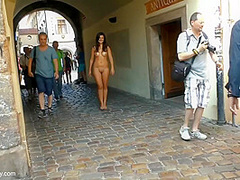 Katie Oliver - Hot Naked Milf Walking Down The Streets Fully Naked