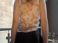 19yo Candice On My Balcony Masturbating To Orgasm First Time Casting Couch