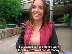 Euro babe publicly pickedup for blowjob then gets fucked