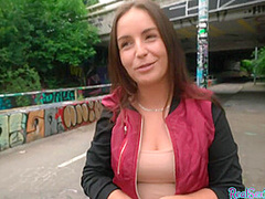 Euro babe publicly pickedup for blowjob then gets fucked