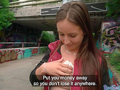 Euro babe publicly pickedup for blowjob then gets fucked