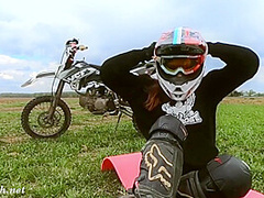 Jeny Smith In Hot Sexy With A Dirt Bike