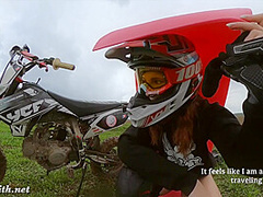 Jeny Smith In Hot Sexy With A Dirt Bike