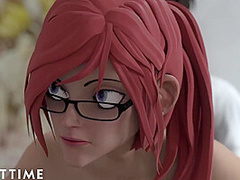 ADULT TIME - Hentai Sex University Prodigy Dominates Principal's Pussy For His Midterm Exam