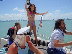 Sofie Reyez, Xander Corvus And Angela White In Two Beautiful Young Babes Playing Lesbian Games On Y