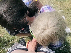 Sisters Moore In Outdoor Blowjob With 2 Girl Cum Mouth Cum Kissing - Threesome Ffm Amateur Step