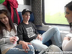 Foursome Sex In Public Train