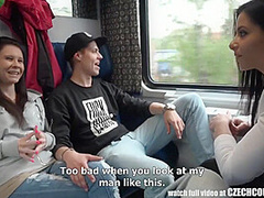 Foursome Sex In Public Train