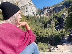 Hiking In Yosemite Ends With A Public Blowjob By Cute Teen With Eva Elfie