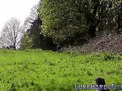 Brit Whore Gets Fucked Outdoors