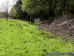 Brit Whore Gets Fucked Outdoors