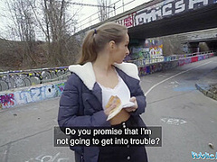 Kinuski Fucks A Big Cock Outside Under A Tunnel