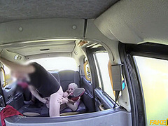 Blonde Bombshell With Huge Tits Does Backseat Anal With Cindy Sun