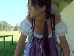 German Bavarian Eighteen Years Old Seduce To Screw Outdoor Like Heidi