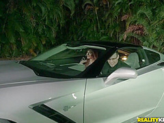 Sexy Shaped Chick Enjoys Hardcore Fuck In The Sport Car - Boobs Ana And Ana Rose