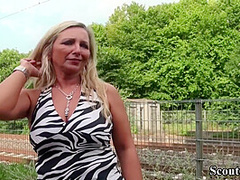 Two German Street Hooker Fuck Outdoor With Stranger In 3some