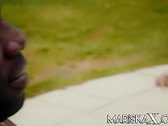 Mariska Gets Fucked By Black Cock Outside With Mariska X And Joss Lescaf