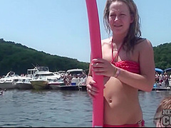 Hot Girls Partying Naked At The Lake