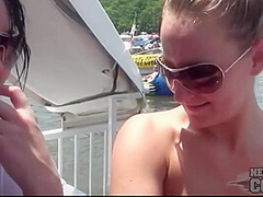 Hot Girls Partying Naked At The Lake