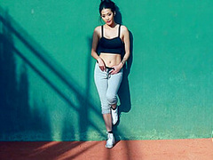 Reina Strips Naked In Tennis Court